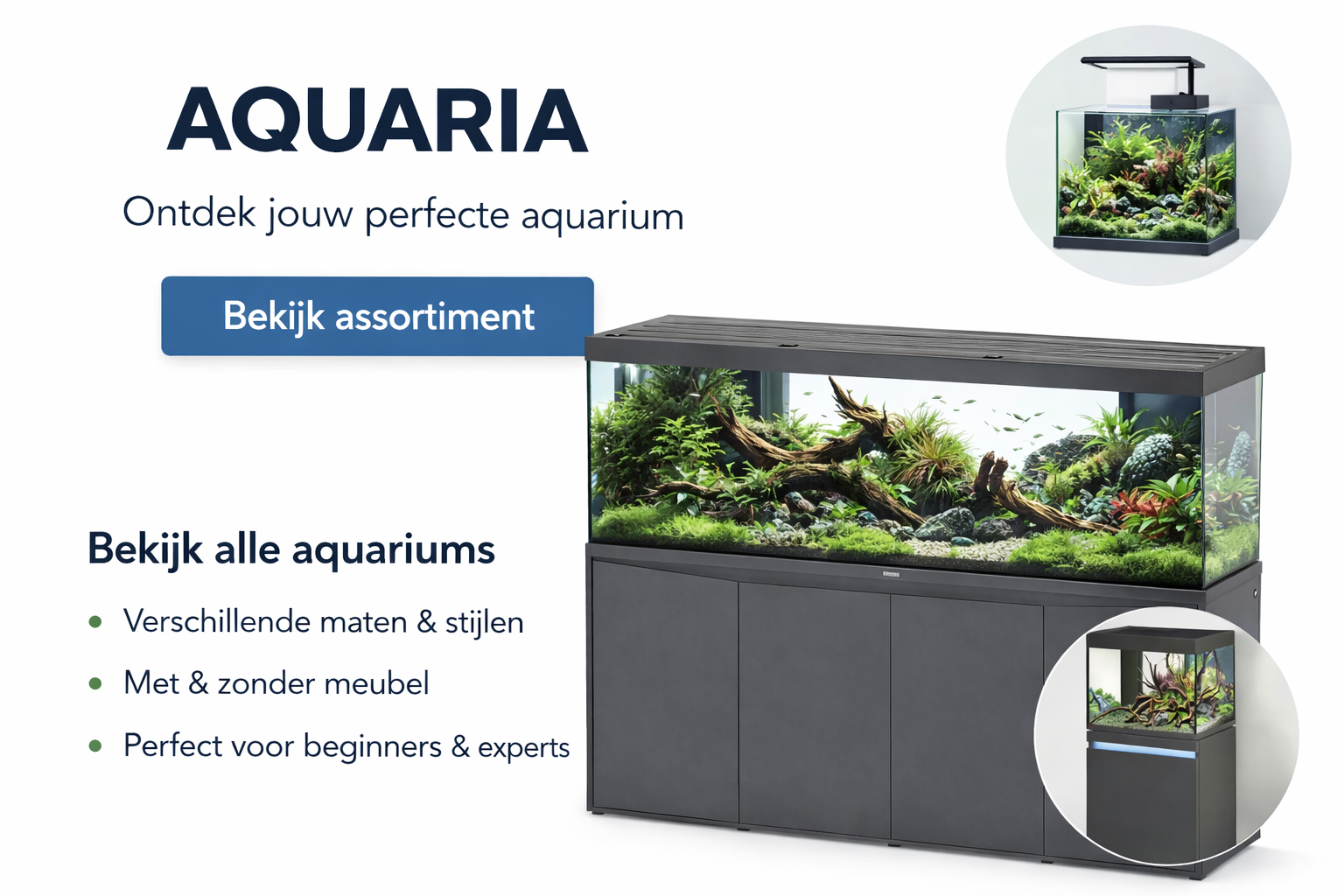 Het grootste assortiment in aquaria en toebehoren
