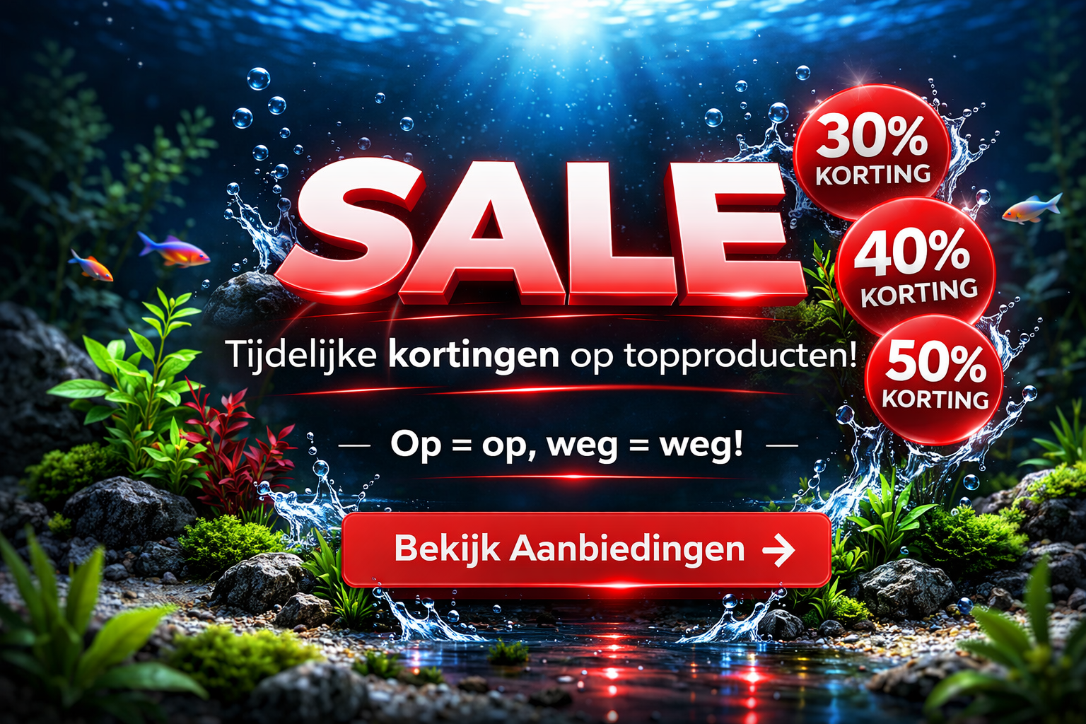 Profiteer van actuele aanbiedingen bij Aquariastore