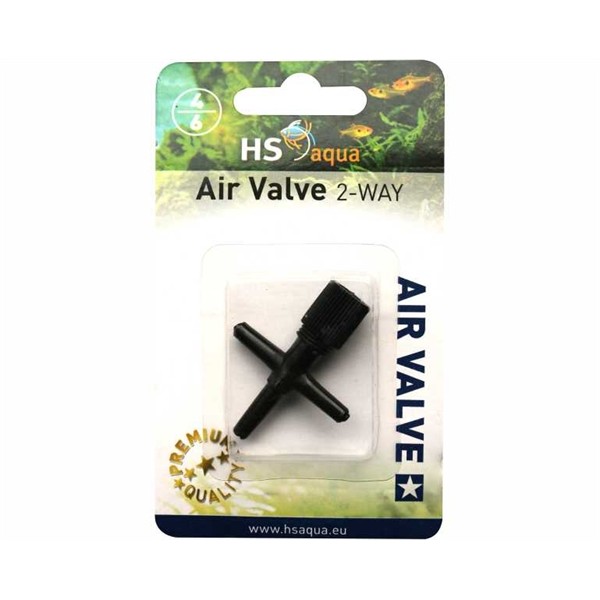 HS Aqua 2-weg Luchtkraan Zwart