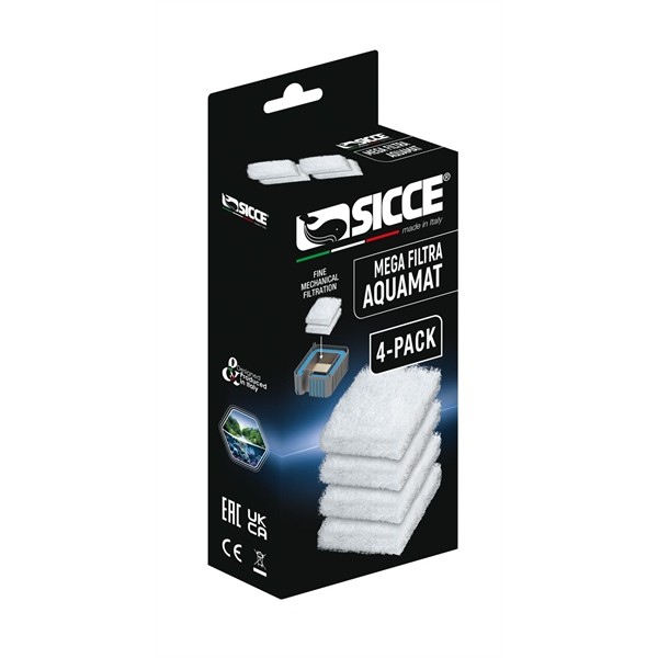 Sicce Mega Filtra Aquamat Wattenpatroon 4 stuks